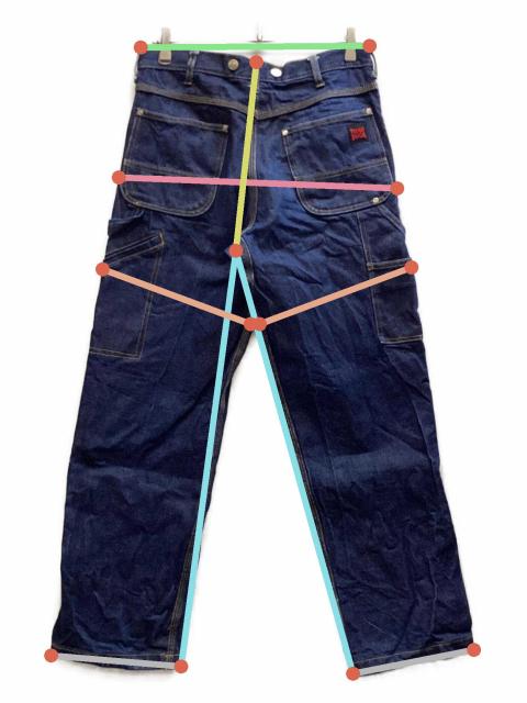 中古・古着通販】TOUGHDUCK (タフダック) ダブルニーデニムパンツ