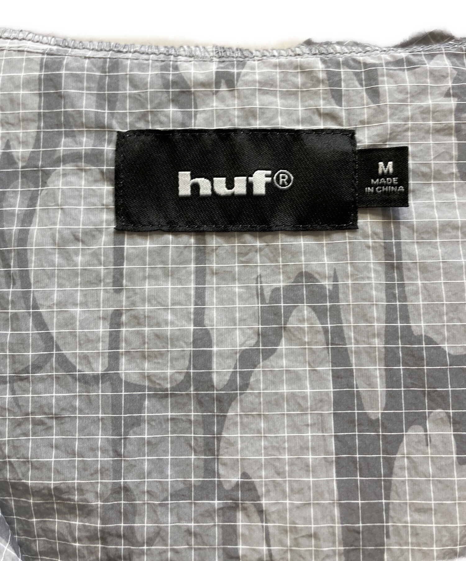 HUF eightynine NYLON ANORAK Lサイズ 中古・古着通販】HUF (ハフ) Eightynine Nylon Anorak グレー サイズ:M