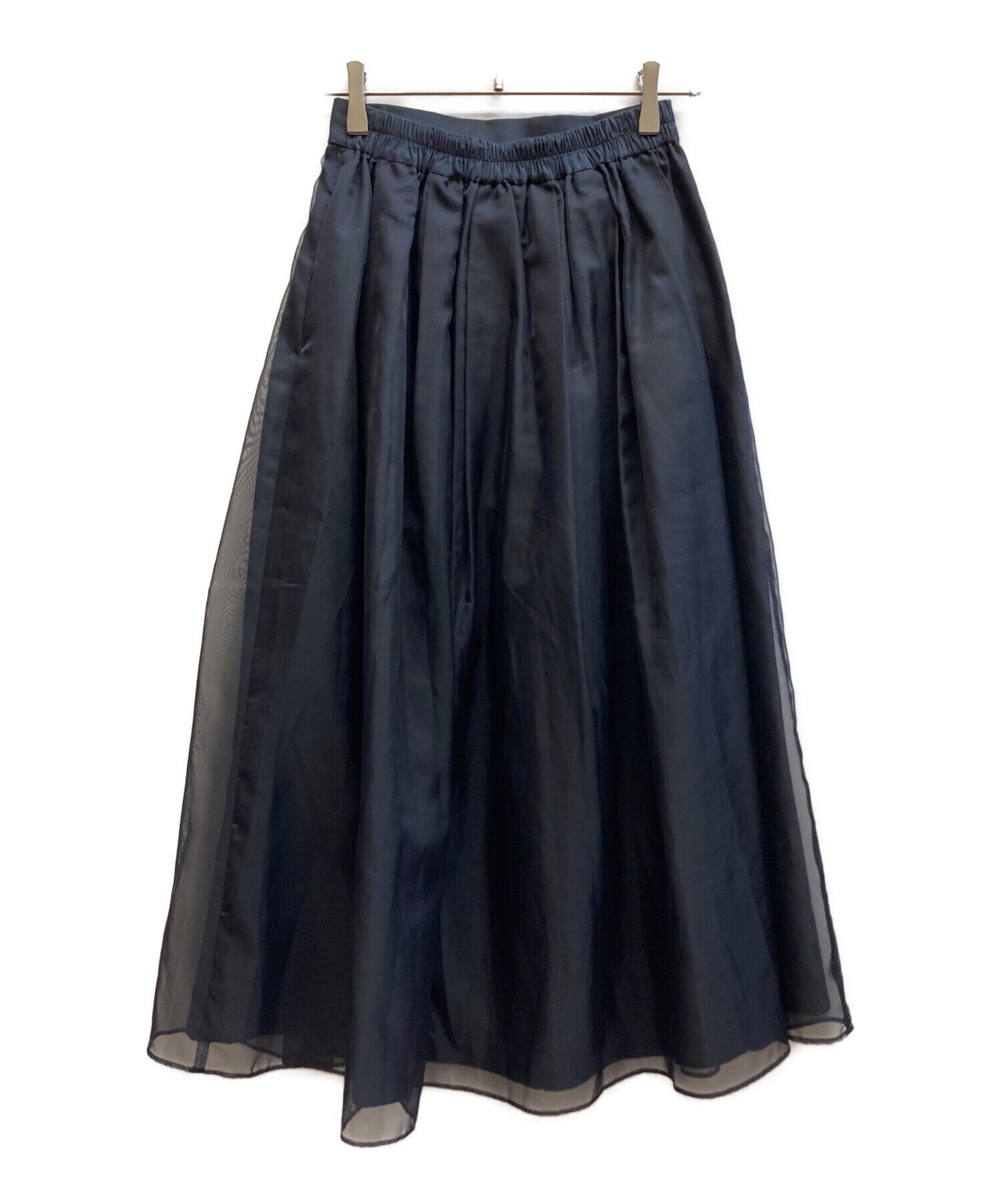 eldo エルド　ピンタックロングスカート ブラック　ネイビー　フリー 中古・古着通販】ELLA (エラ) ロングスカート/T-SK39 ネイビー サイズ