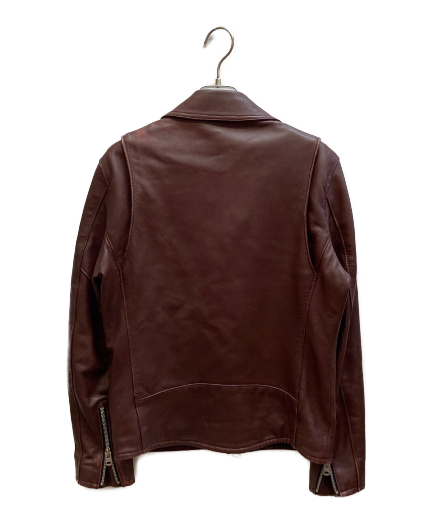 JACKROSE レッドブラウン ダブルライダースジャケット サイズ5 中古・古着通販】JACKROSE (ジャックローズ) ライダースジャケット