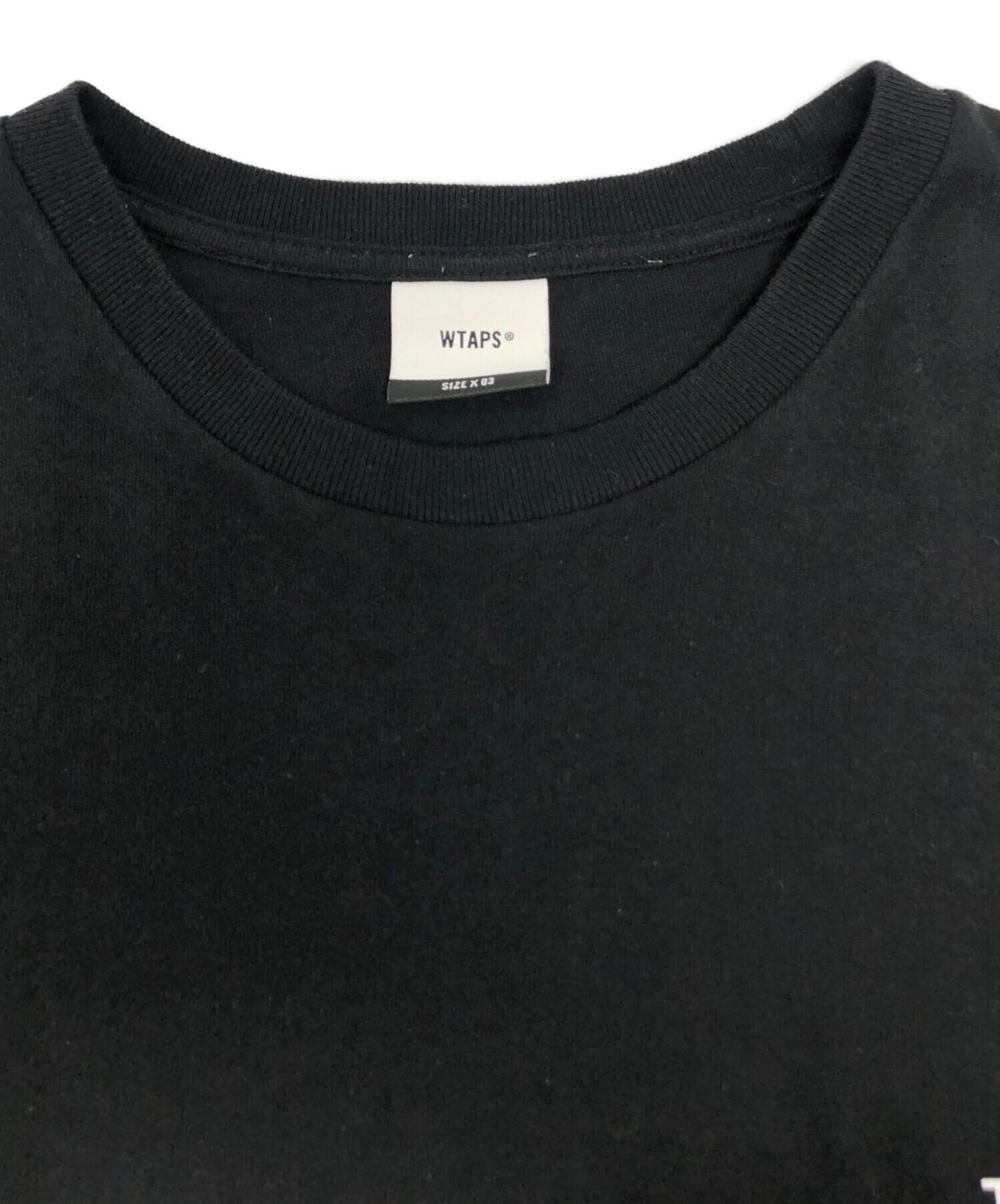 WTAPS チノパン サイズX03 ブラック　中古 中古・古着通販】WTAPS (ダブルタップス) ロゴTシャツ ブラック サイズ