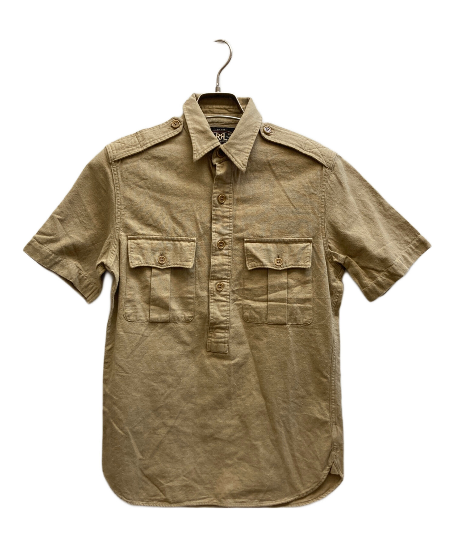 中古・古着通販】RRL (ダブルアールエル) 半袖シャツ ブラウン サイズ