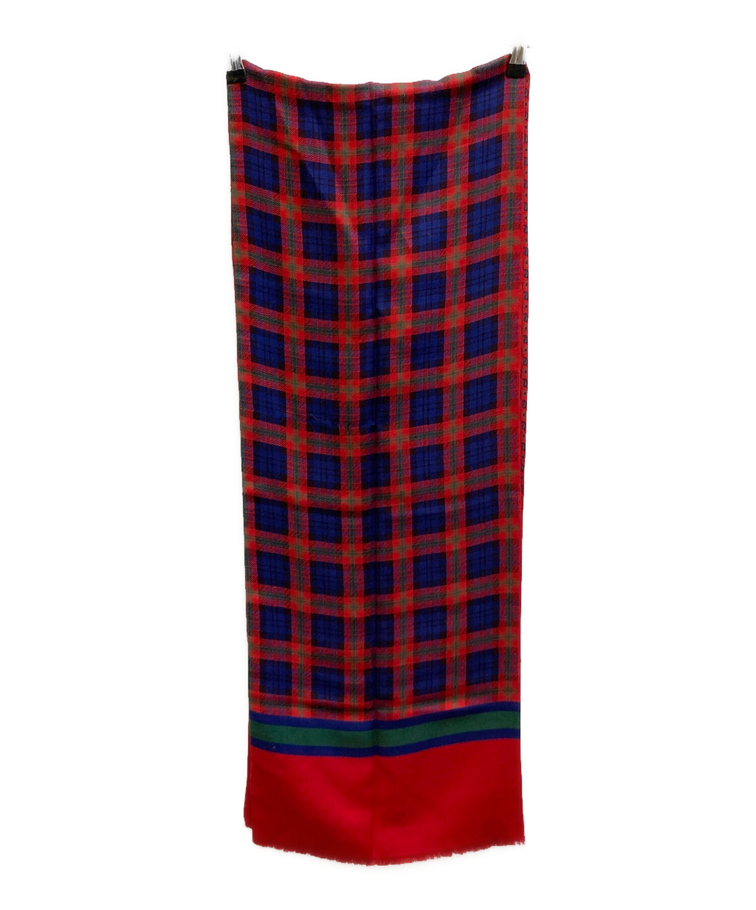 GUCCI グッチ　ストール　赤 中古・古着通販】GUCCI (グッチ) タイタンフリース柄シルクブレンド