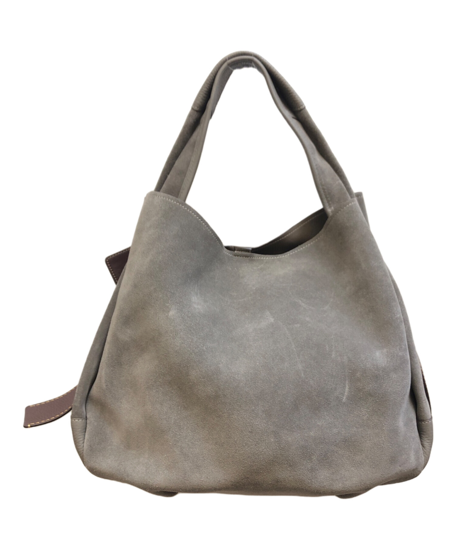 中古・古着通販】COACH (コーチ) スエードレザーバッグ グレー