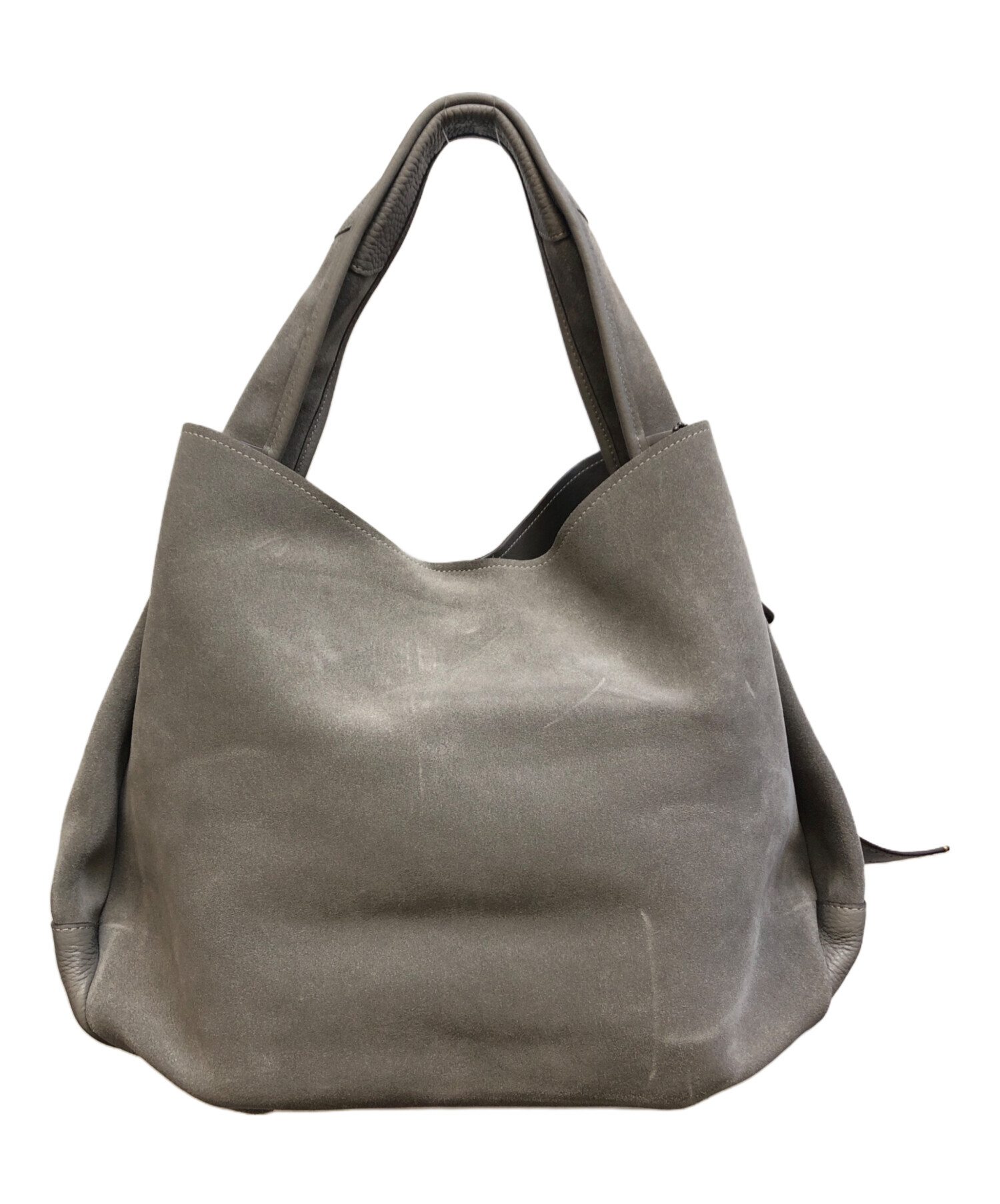 中古・古着通販】COACH (コーチ) スエードレザーバッグ グレー