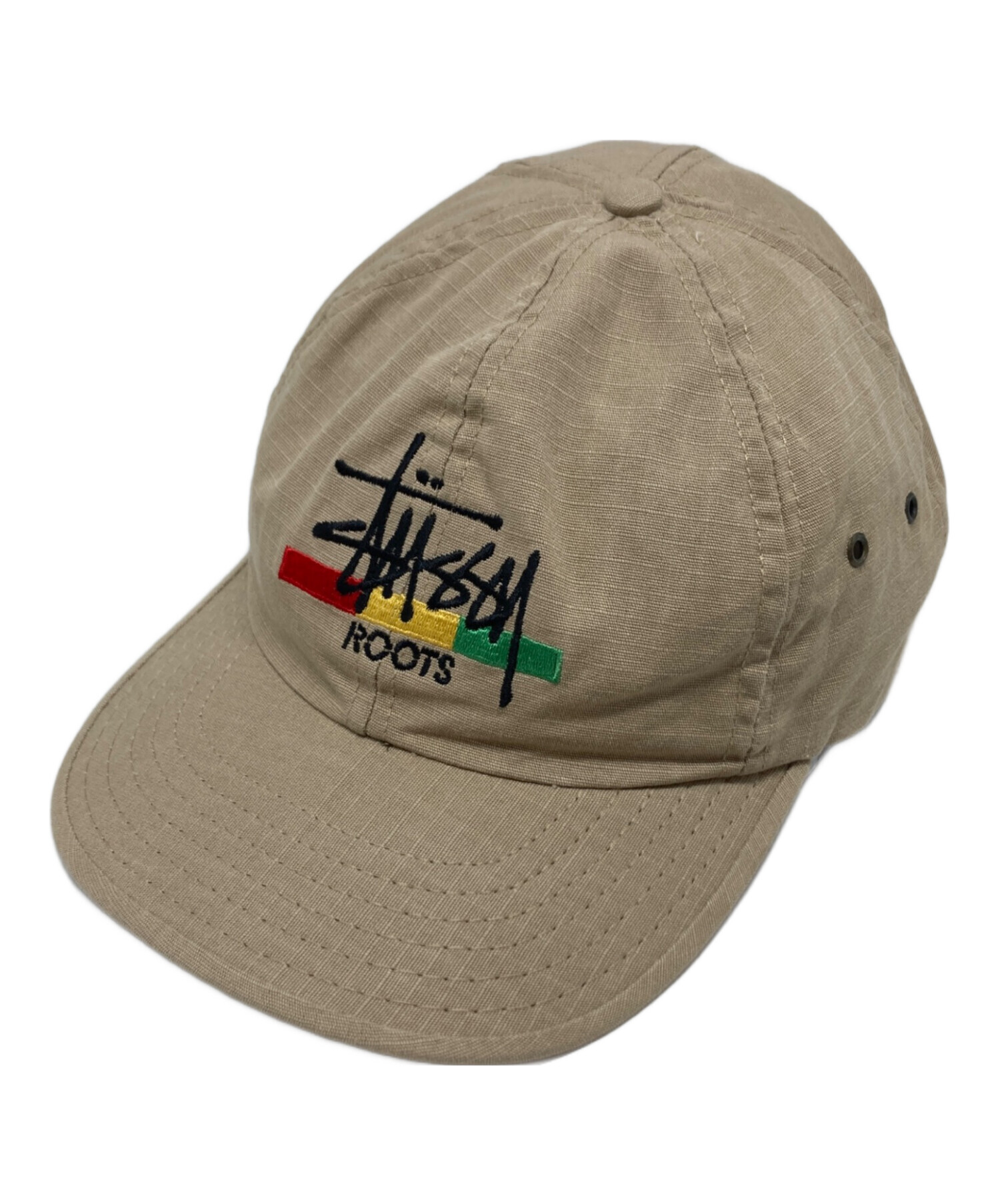 STUSSY ステューシー キャップ  カーキ 【古着】【中古】【送料無料】 中古・古着通販】stussy (ステューシー) ベースボールキャップ カーキ