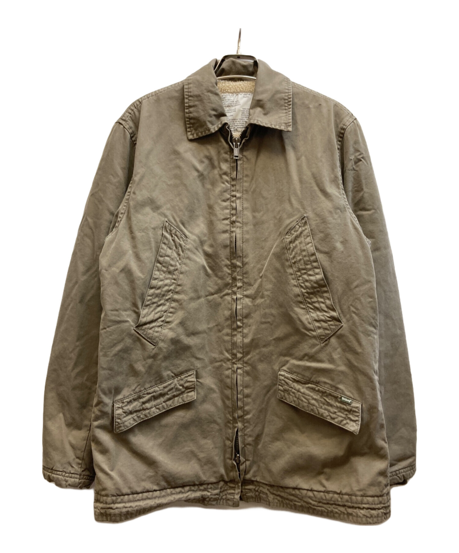 STUSSY（ステューシー） アウター M カーキ　レア物！ 中古・古着通販】stussy (ステューシー) 裏ボアミリタリーコート