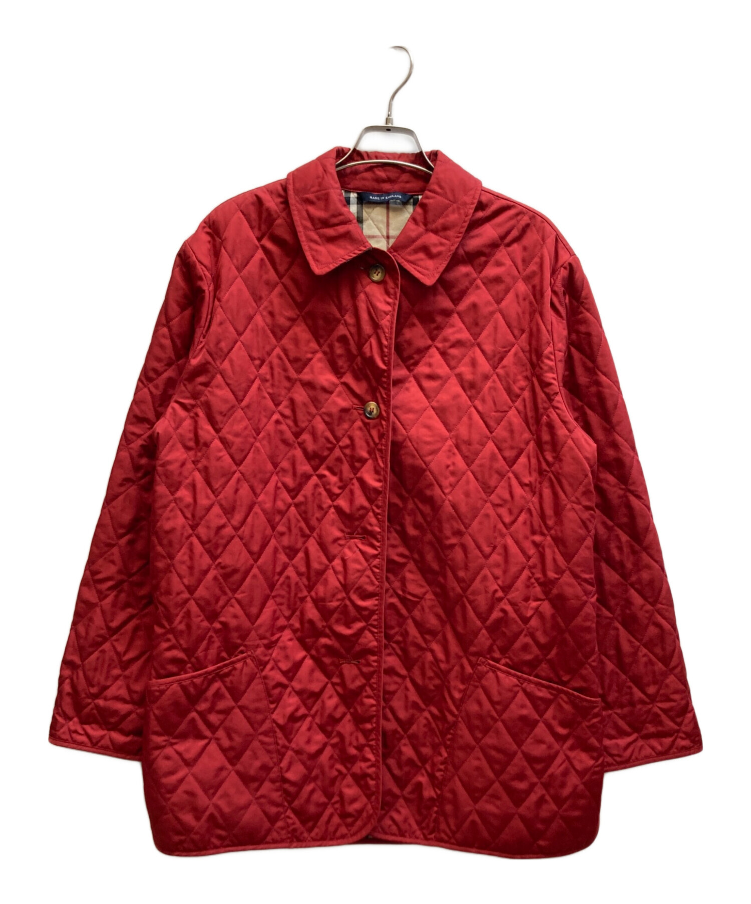 送料無料)バーバリー/キッズ/キルティング/ブルゾン/赤 中古・古着通販】BURBERRY LONDON (バーバリーロンドン) キルティング