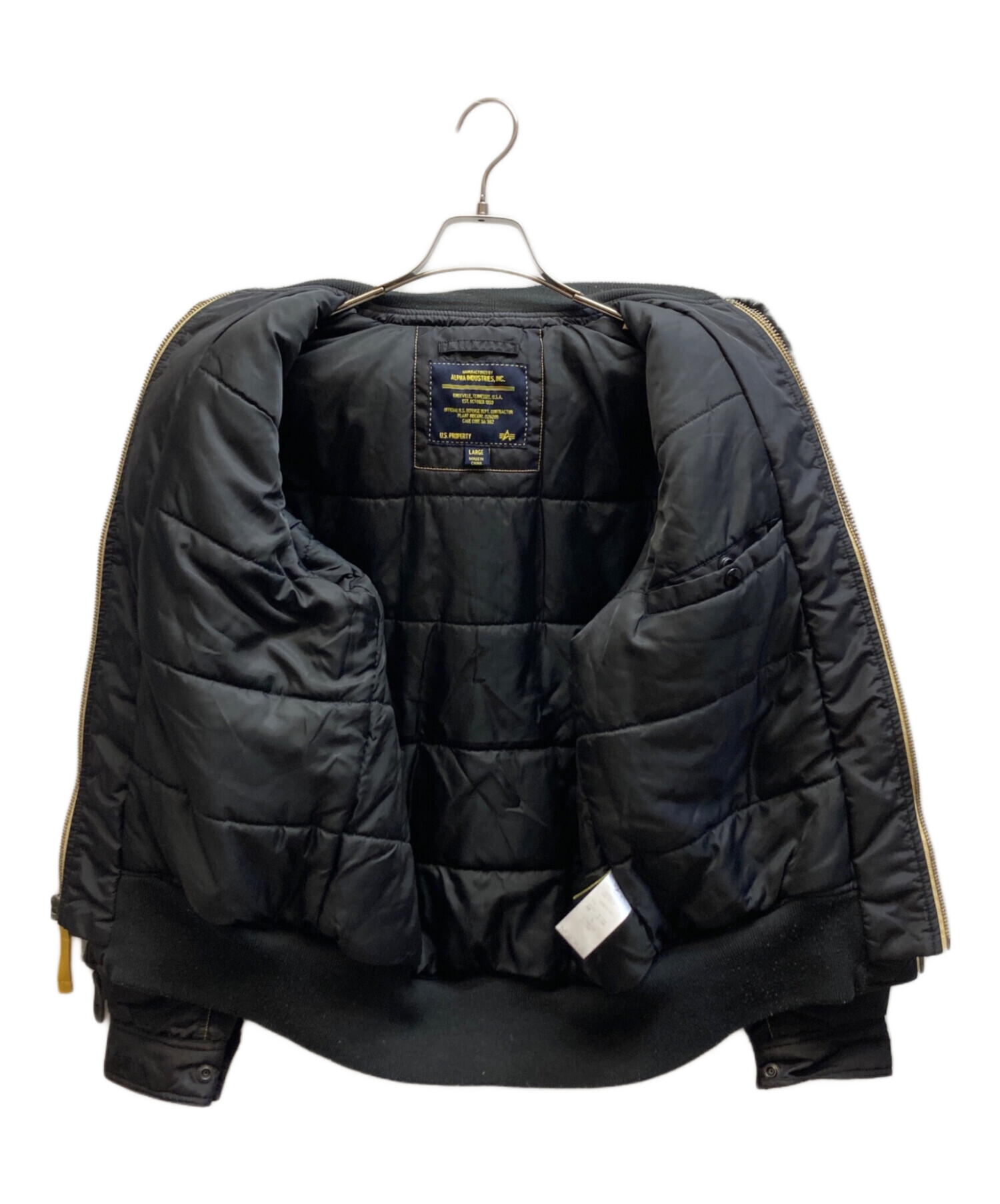 中古・古着通販】ALPHA (アルファ) B-15フライトジャケット ブラック