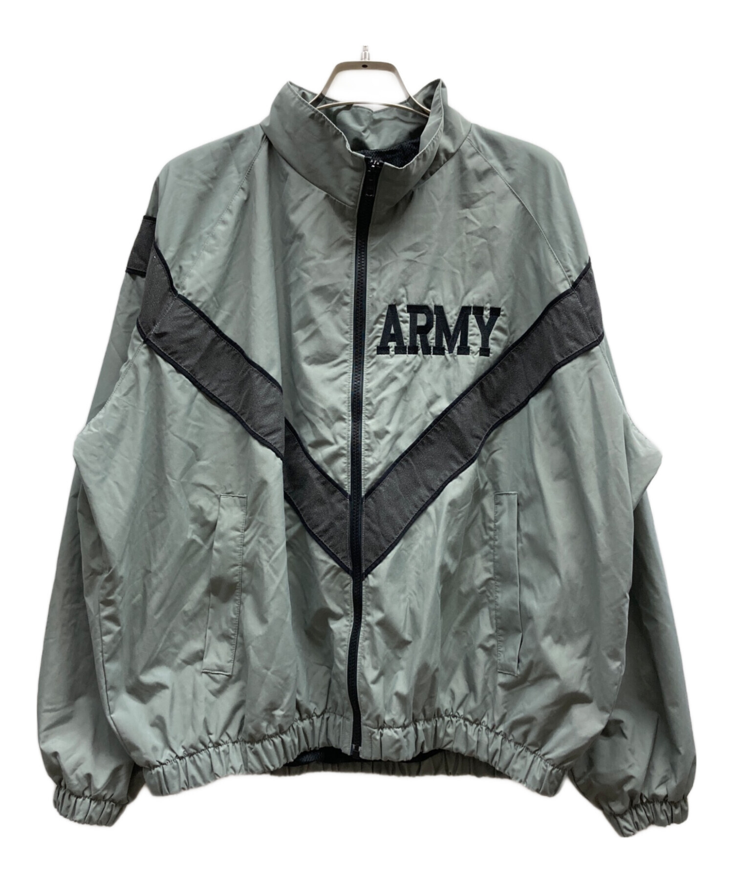 US ARMY トレーニングジャケット ナイロンジャケット アーミー グレー 中古・古着通販】US ARMY (ユーエスアーミー) トレーニングジャケット