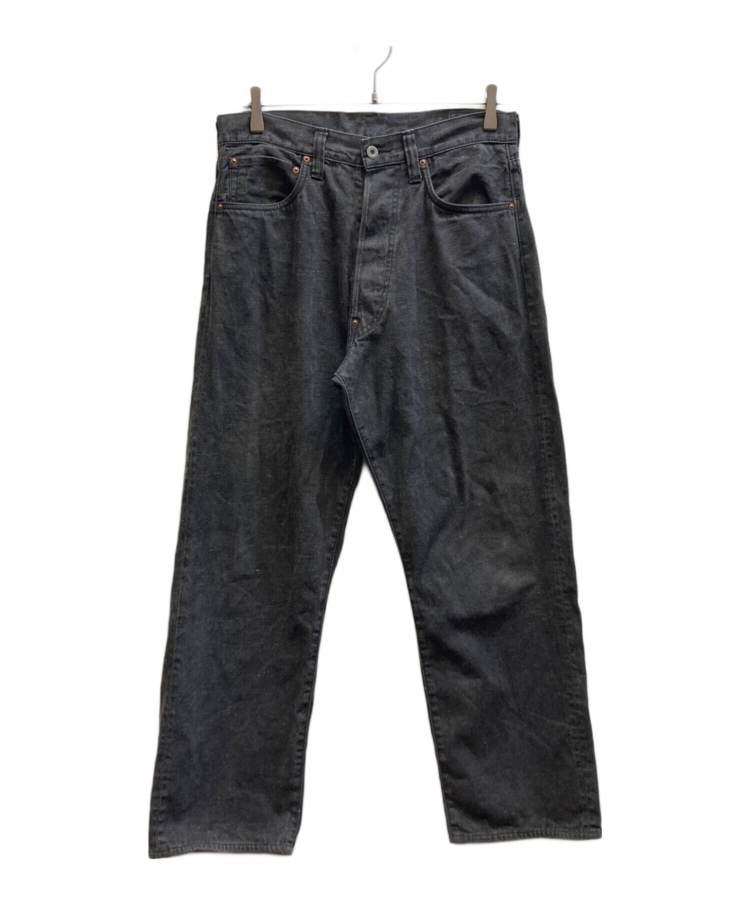 中古・古着通販】EVISU (エヴィス) デニムパンツ ブラック サイズ:3