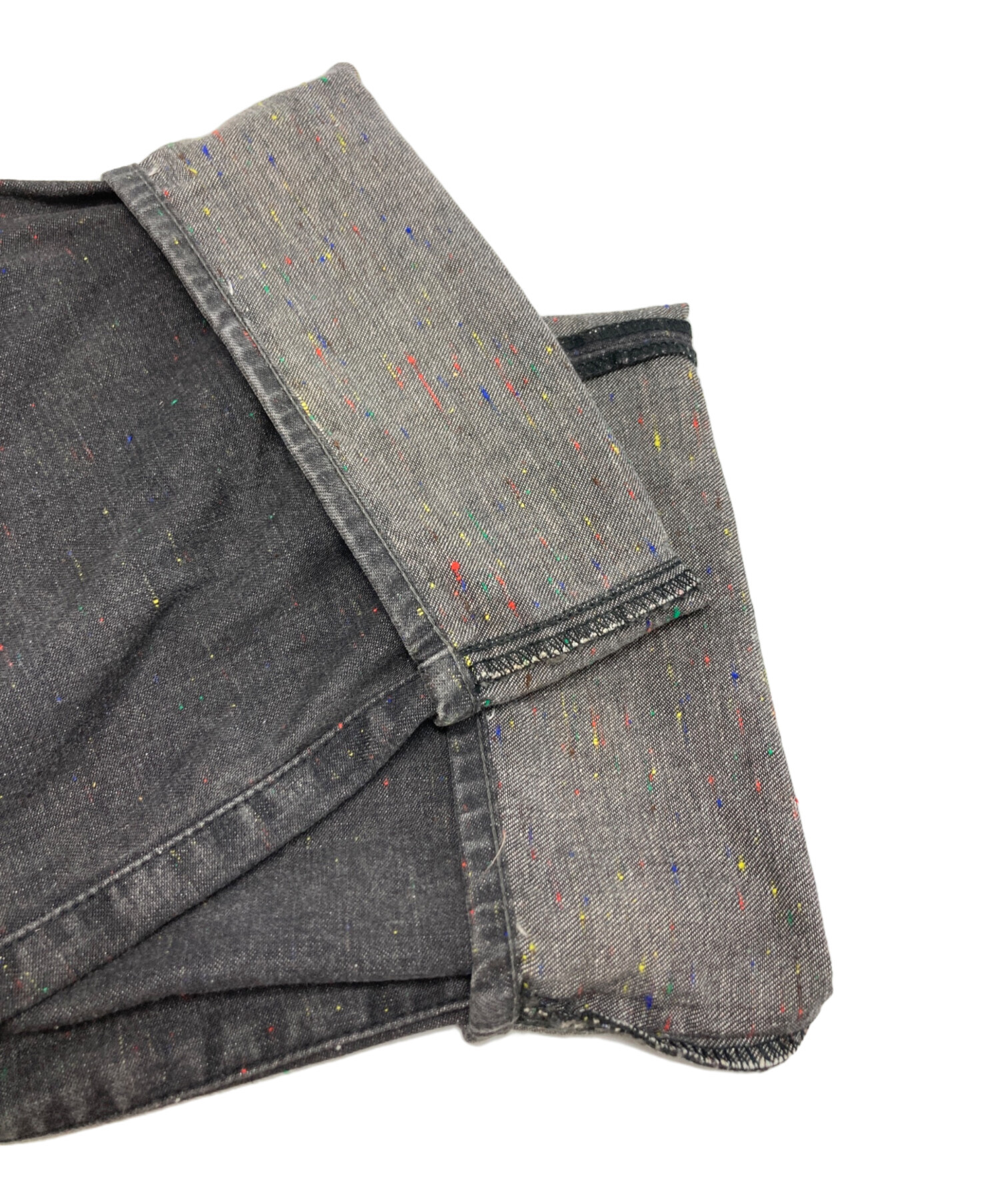中古・古着通販】EVISU (エヴィス) デニムパンツ ブラック サイズ:3