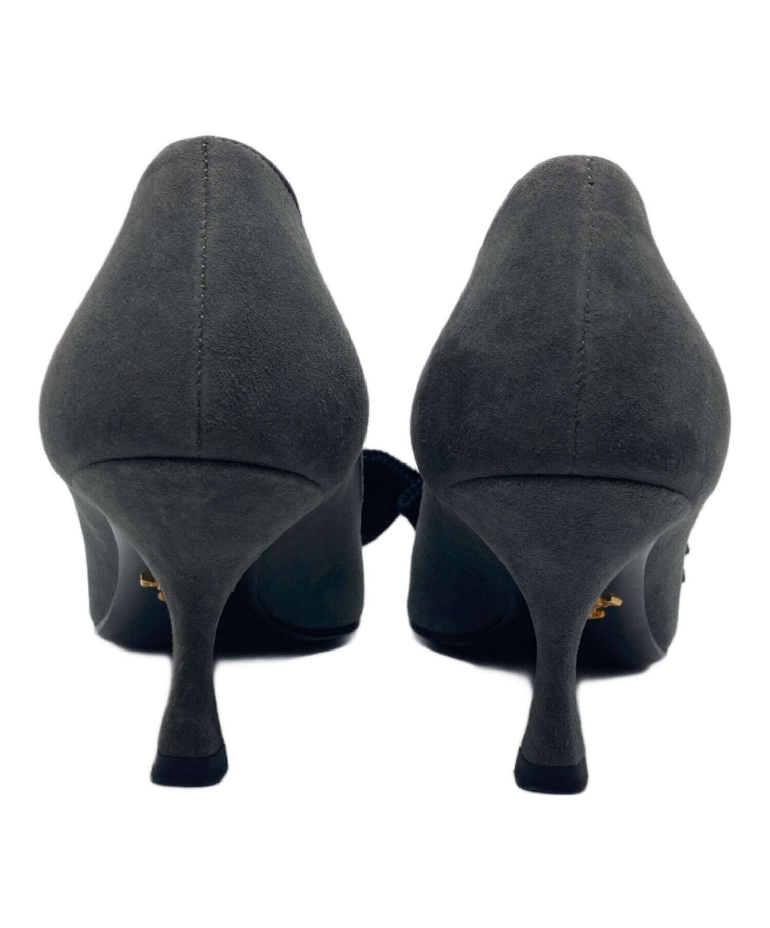 中古・古着通販】PRADA (プラダ) ポインテッドトゥパンプス グレー