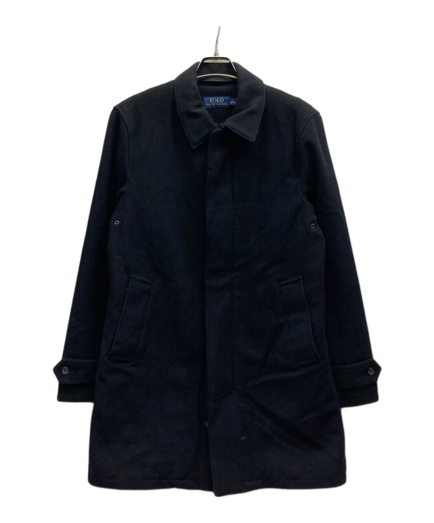 【極美品】ポロラルフローレン ウールステンカラーコート 中綿ライナー 黒 現行品 中古・古着通販】POLO RALPH LAUREN (ポロ・ラルフローレン) ライナ付