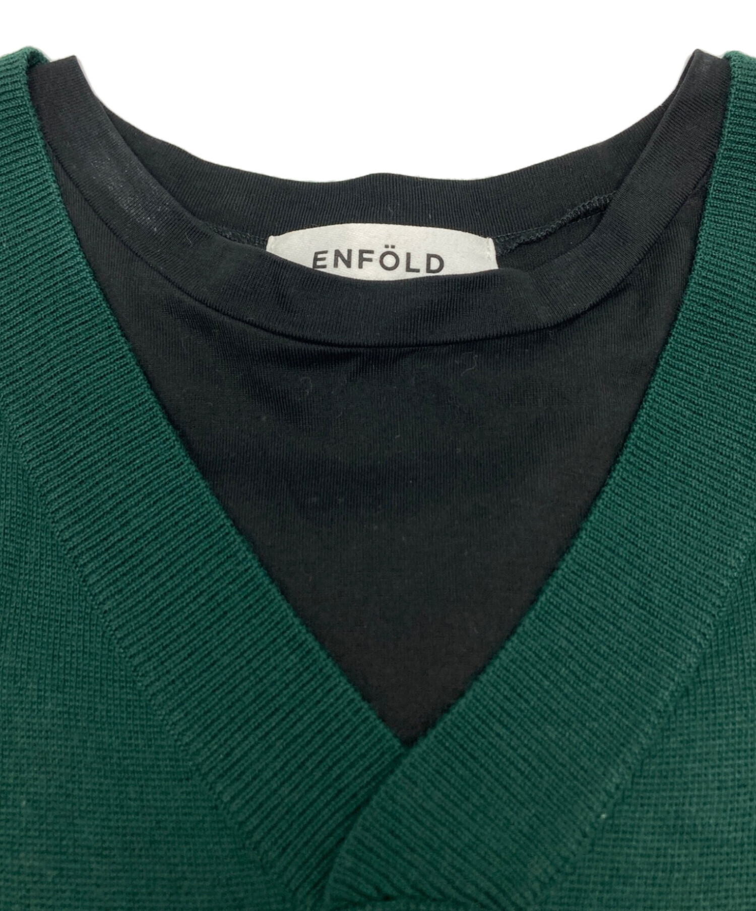中古・古着通販】ENFOLD (エンフォルド) ニットレイヤードカットドレス 