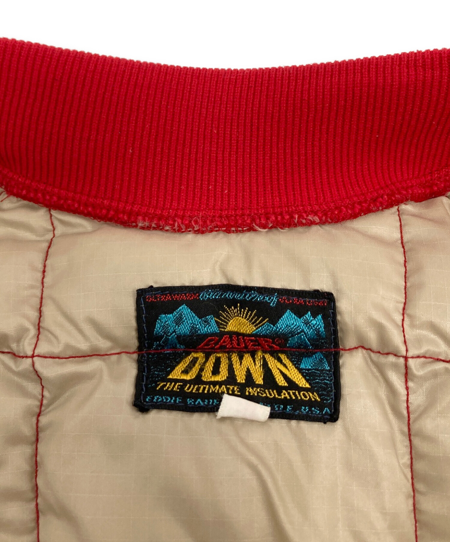 中古・古着通販】Eddie Bauer (エディーバウアー) ダウンベスト レッド
