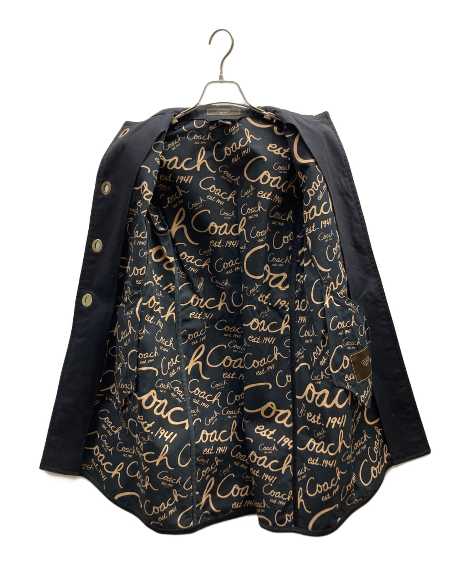COACH 新品未使用品　黒 チェスターコート Mサイズ 中古・古着通販】COACH (コーチ) チェスターコート ブラック サイズ:2