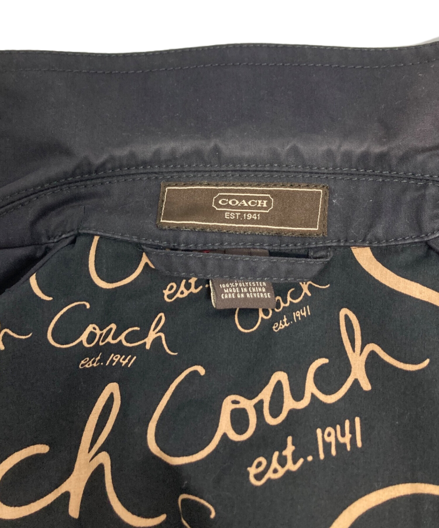 中古・古着通販】COACH (コーチ) チェスターコート ブラック サイズ:2