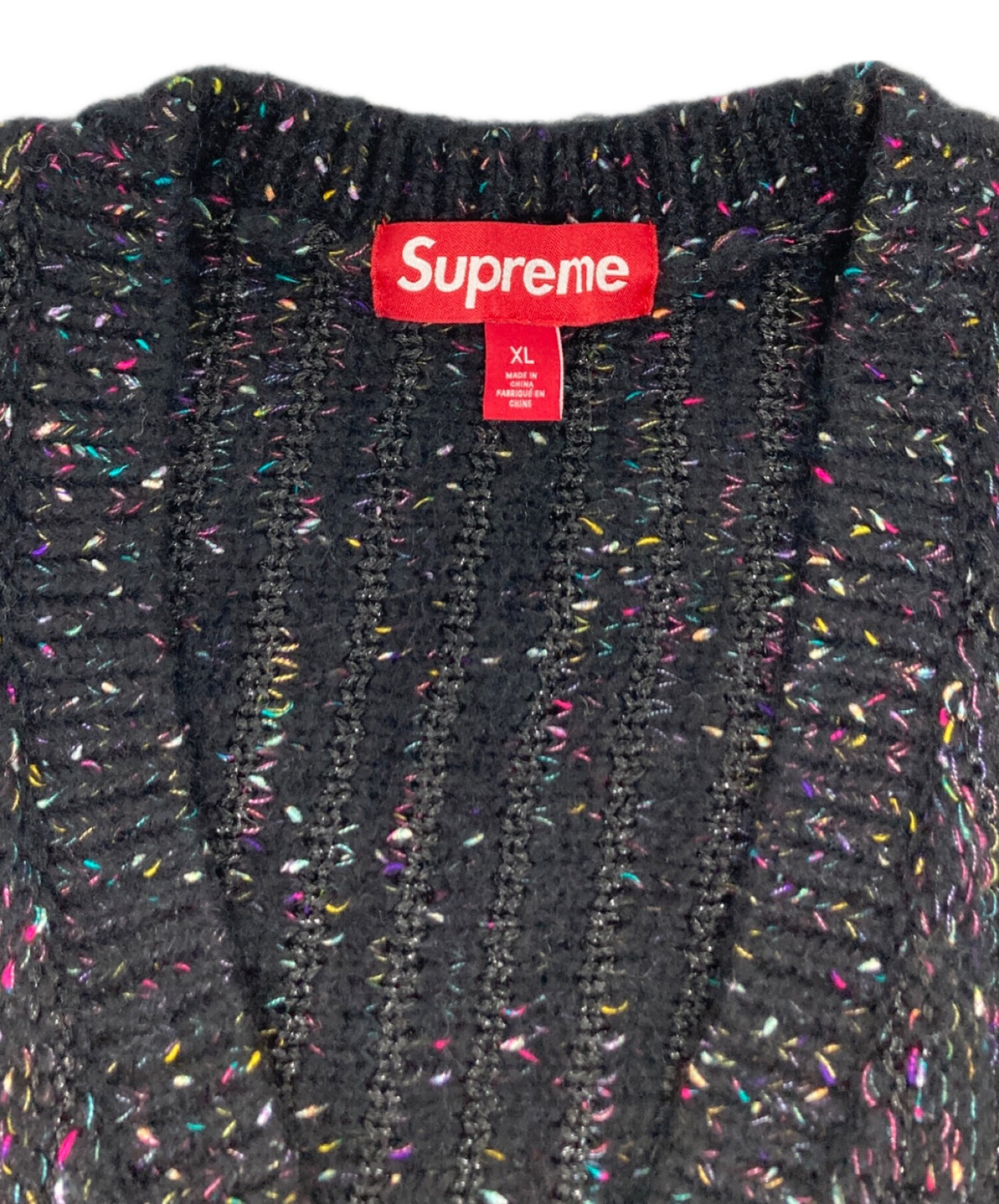 中古・古着通販】SUPREME (シュプリーム) Confetti Cardigan ネイビー