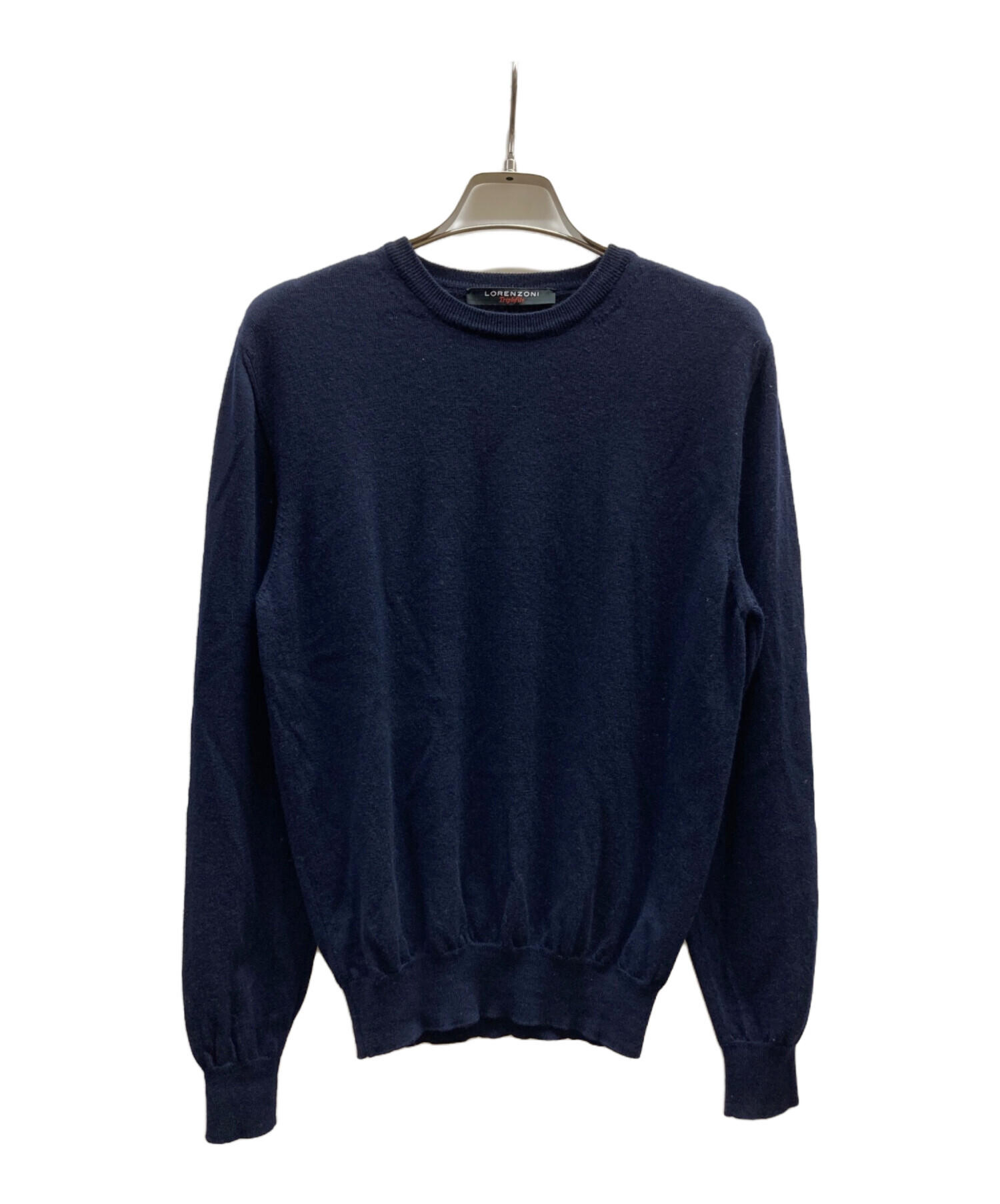 LORENZONI 半袖ニット ネイビー 中古・古着通販】LORENZONI (ロレンツォーニ) ウールニット ネイビー