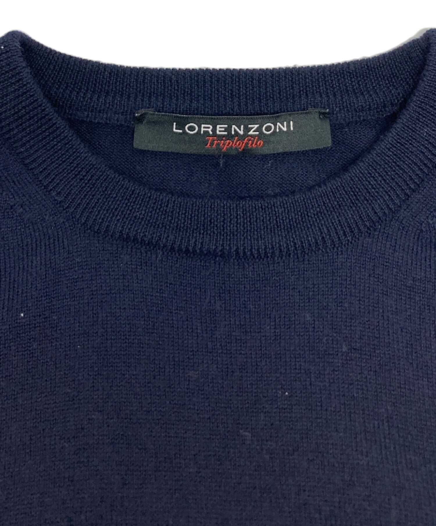 中古・古着通販】LORENZONI (ロレンツォーニ) ウールニット ネイビー