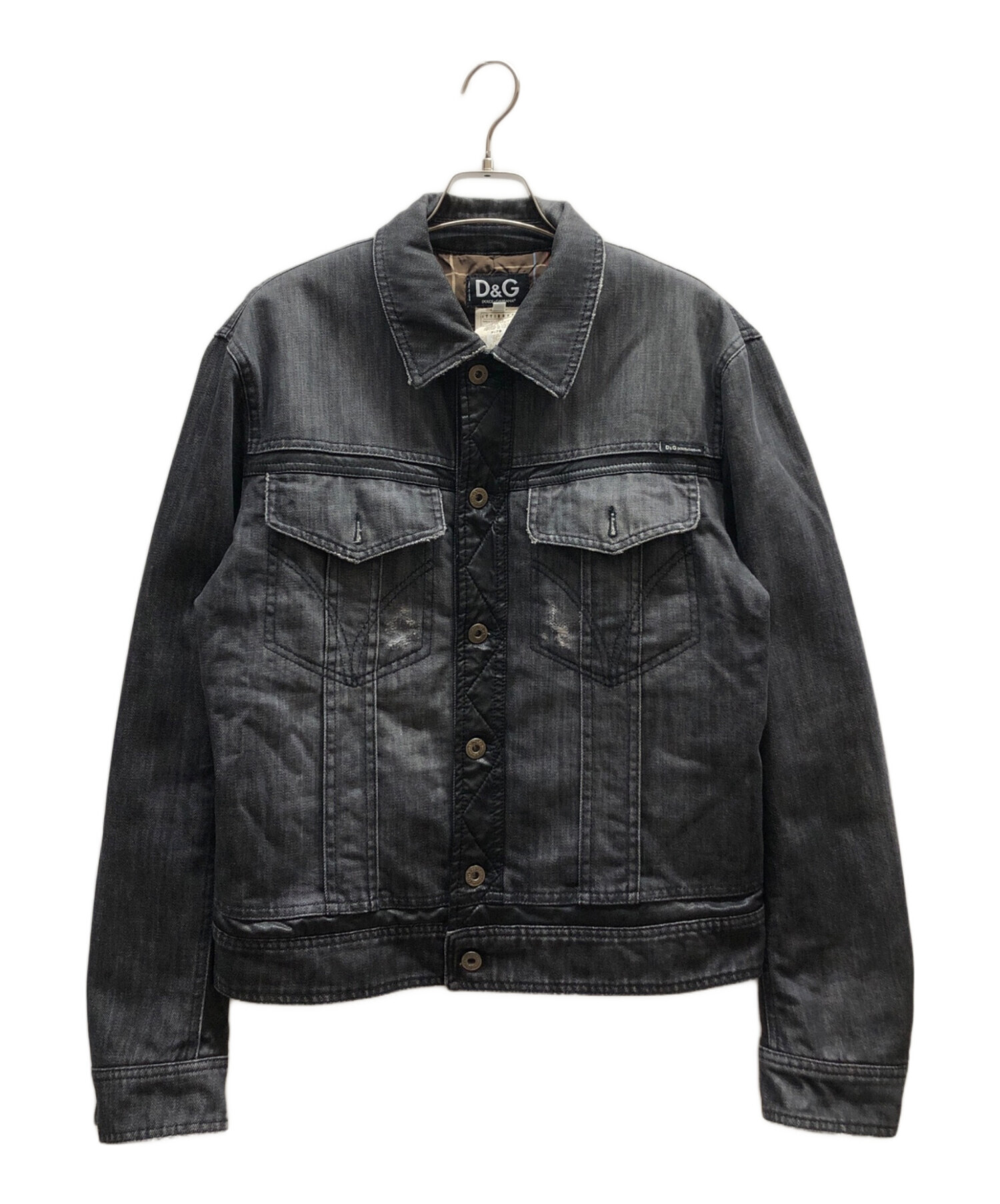 中古・古着通販】DOLCE & GABBANA (ドルチェ＆ガッバーナ) レザー切替
