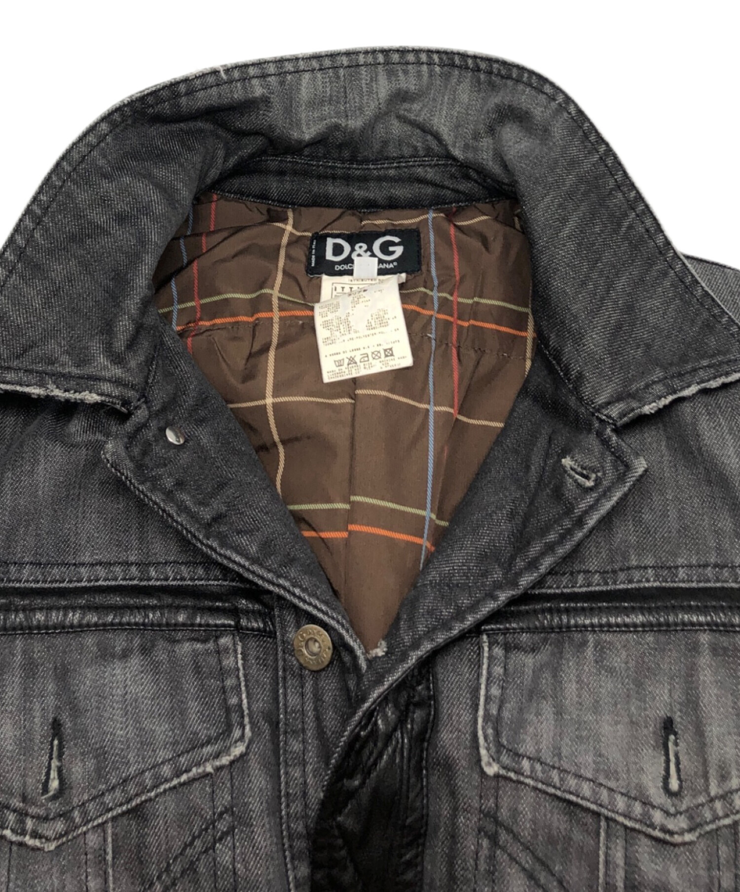 中古・古着通販】DOLCE & GABBANA (ドルチェ＆ガッバーナ) レザー切替
