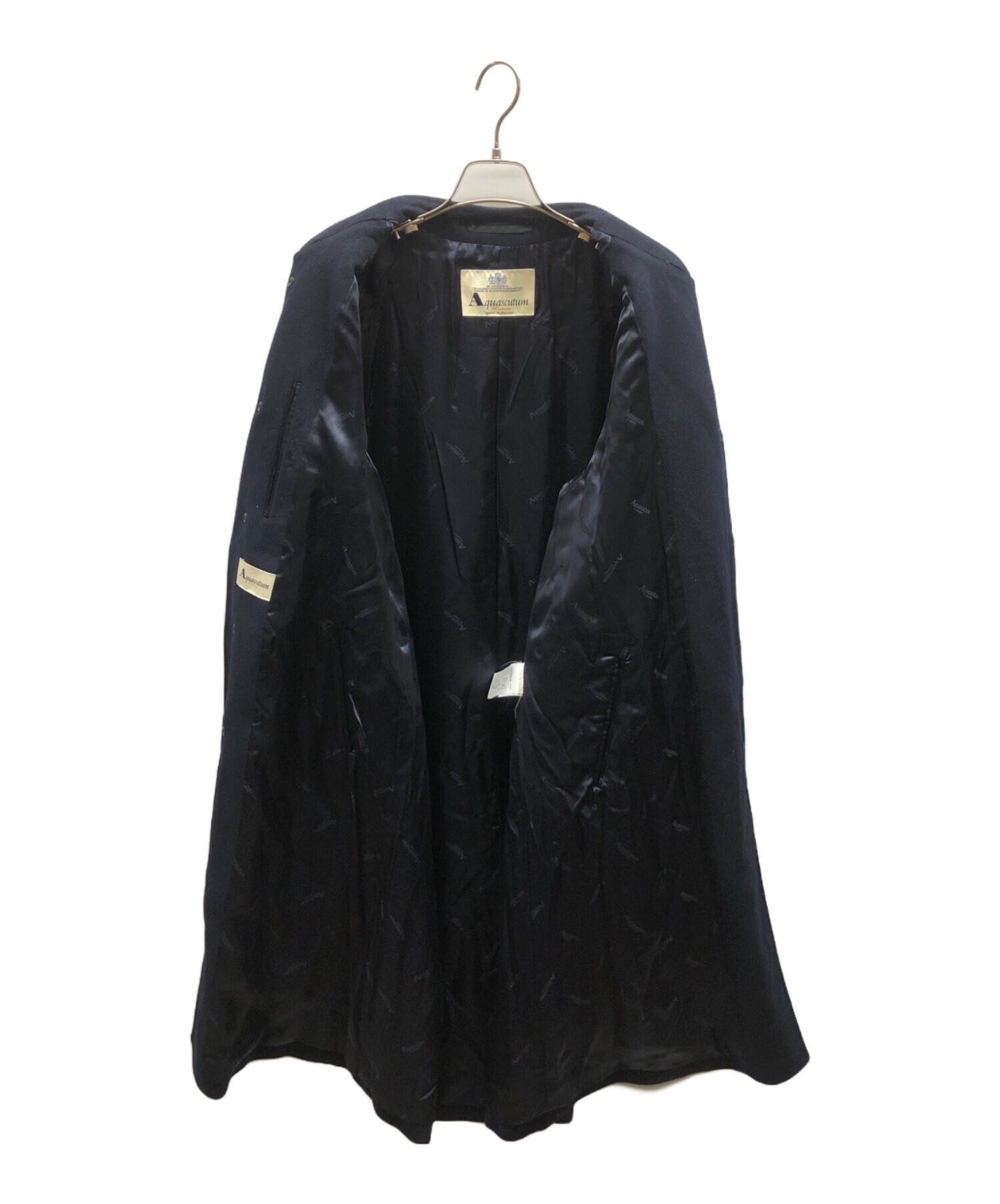 アクアスキュータム　バルマカンコート【未使用に近い】 ライナー付　ブラック 中古・古着通販】Aquascutum (アクアスキュータム) バルマカンコート