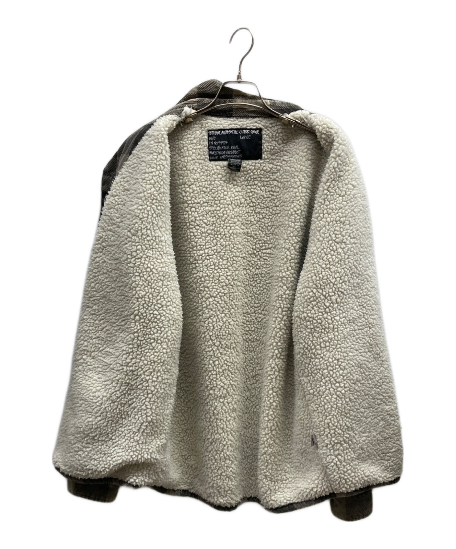 中古・古着通販】stussy (ステューシー) 裏ボアチェックジャケット