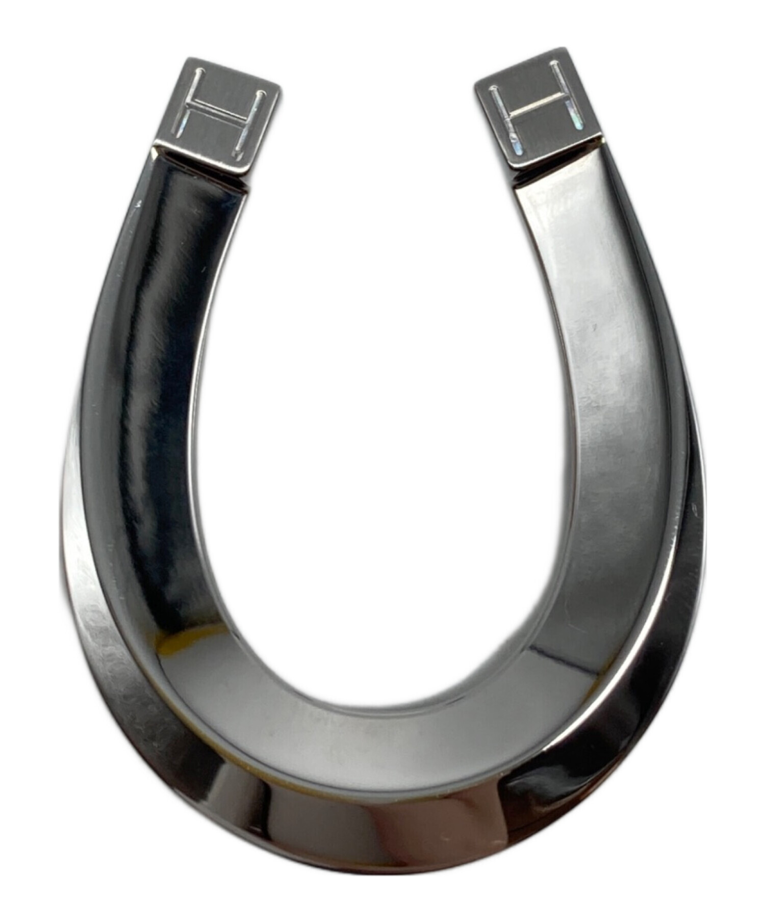 美品 エルメス エケストル ホース マネークリップ ホースモチーフ シルバー 中古・古着通販】HERMES (エルメス) ホースシュー マネークリップ