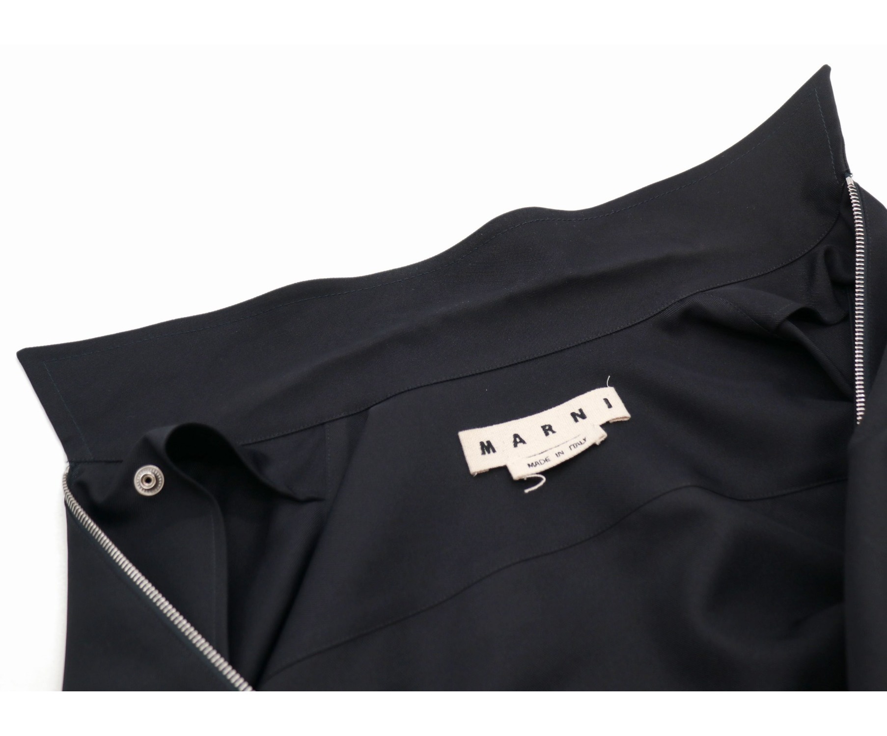 MARNI マルニ 17AW スウィングトップジャケット ブルゾン ダークネイビー w17jumuzdl09723095 中古・古着通販】MARNI (マルニ) テクノギャバジンスウィングトップ
