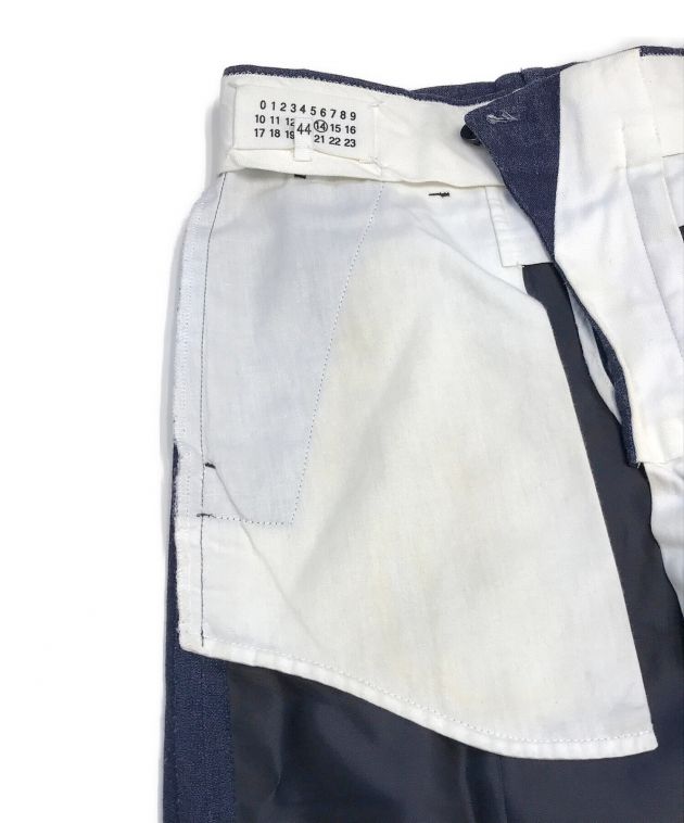 新品 46 19aw マルジェラ ウールスラックス ネイビー 紺 961 中古・古着通販】Maison Margiela (メゾンマルジェラ) ウール