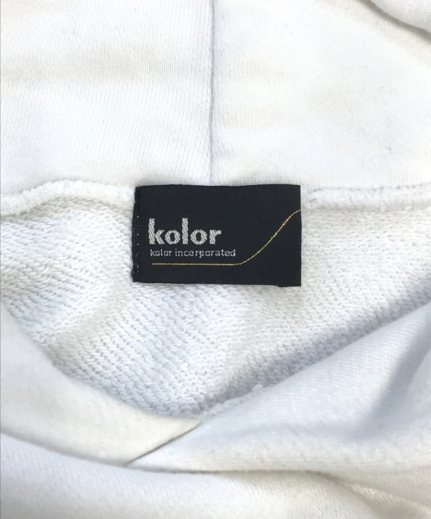 中古・古着通販】KOLOR (カラー) ドッキングパーカー ホワイト サイズ 