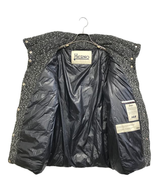 中古・古着通販】HERNO (ヘルノ) ツイードダウンジャケット グレー