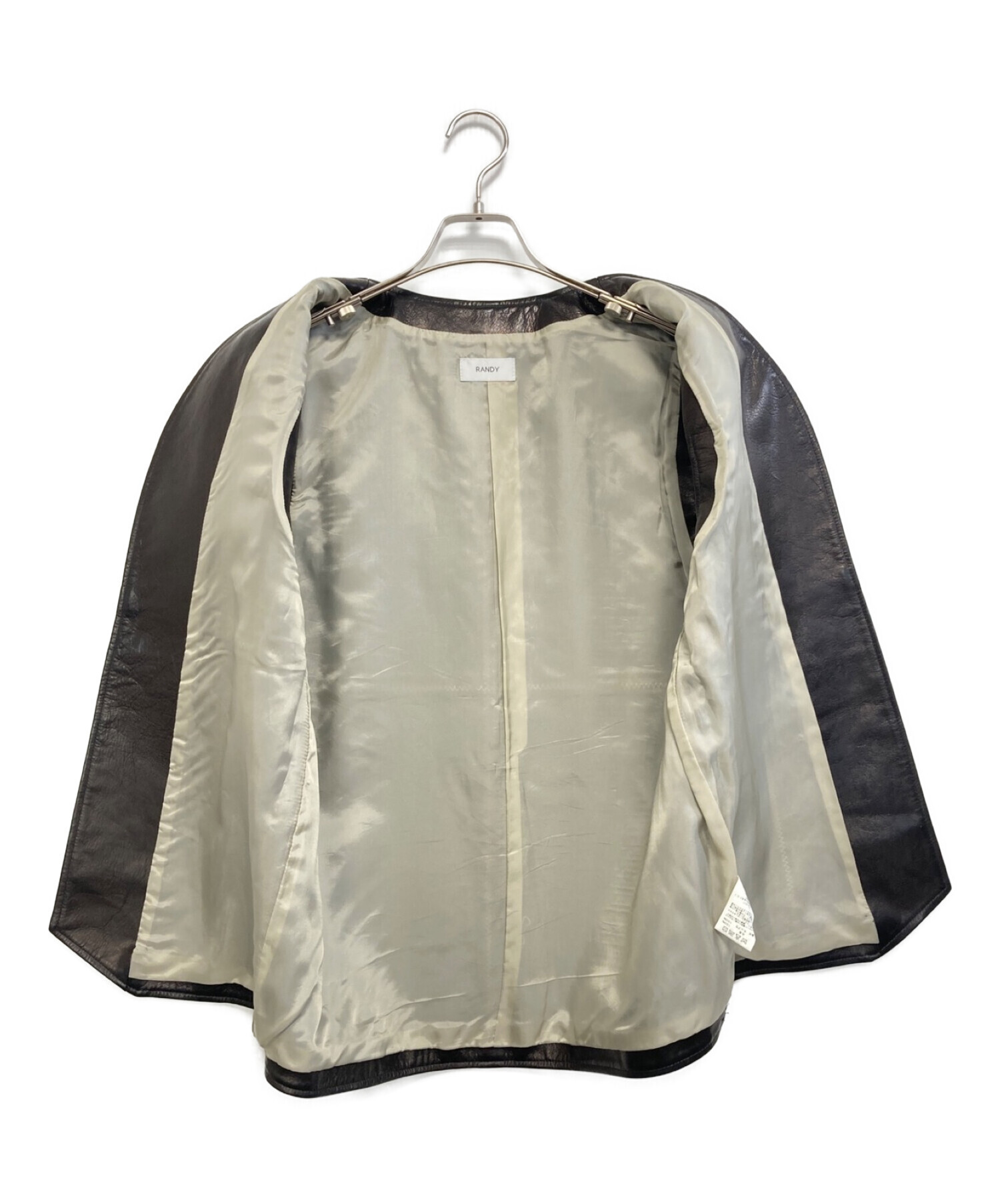 RANDY ベスト 中古・古着通販】Randy (ランディー) レザーベスト ブラック サイズ:2