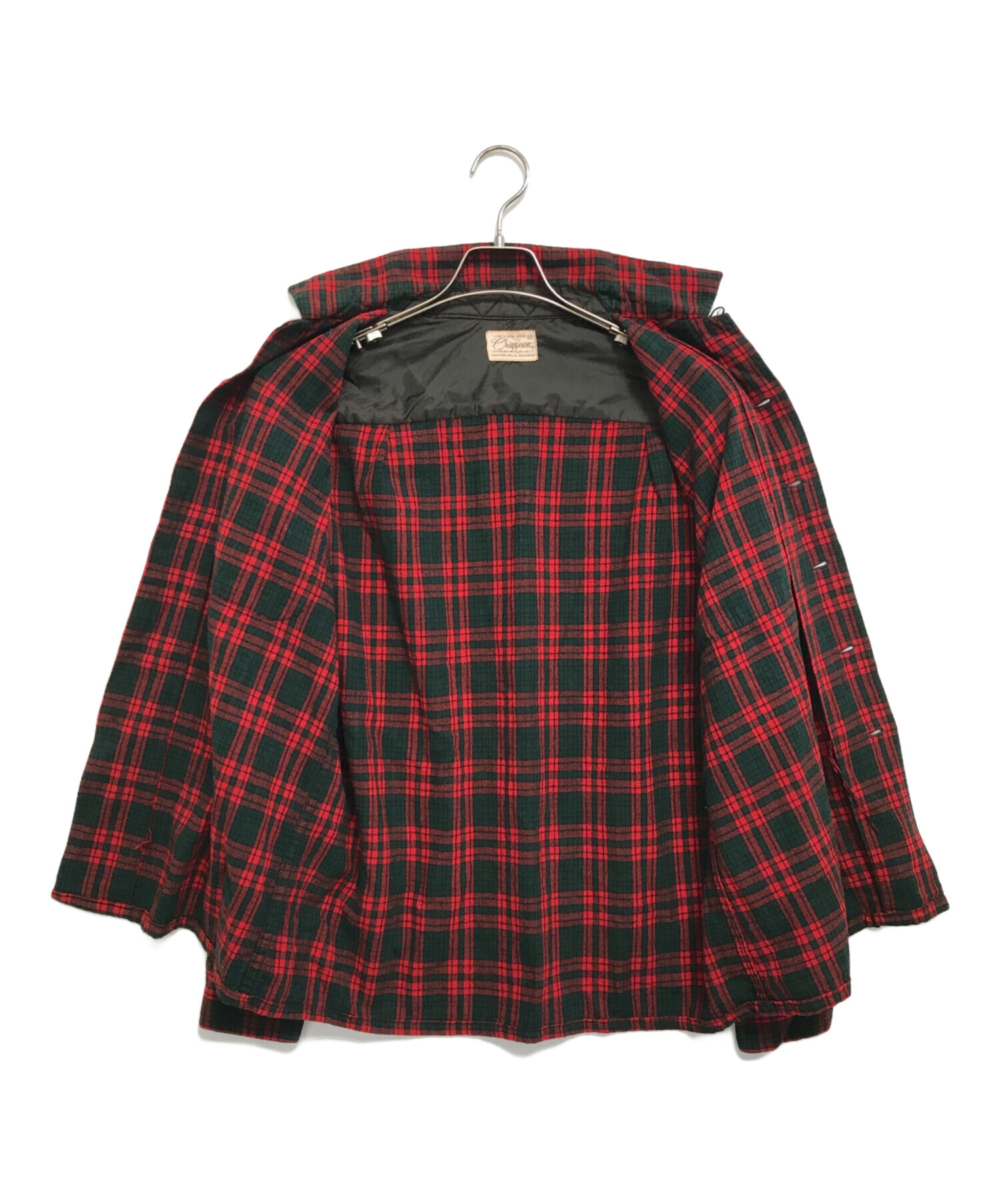 中古・古着通販】CHIPPEWA (チペワ) ウールシャツ レッド サイズ