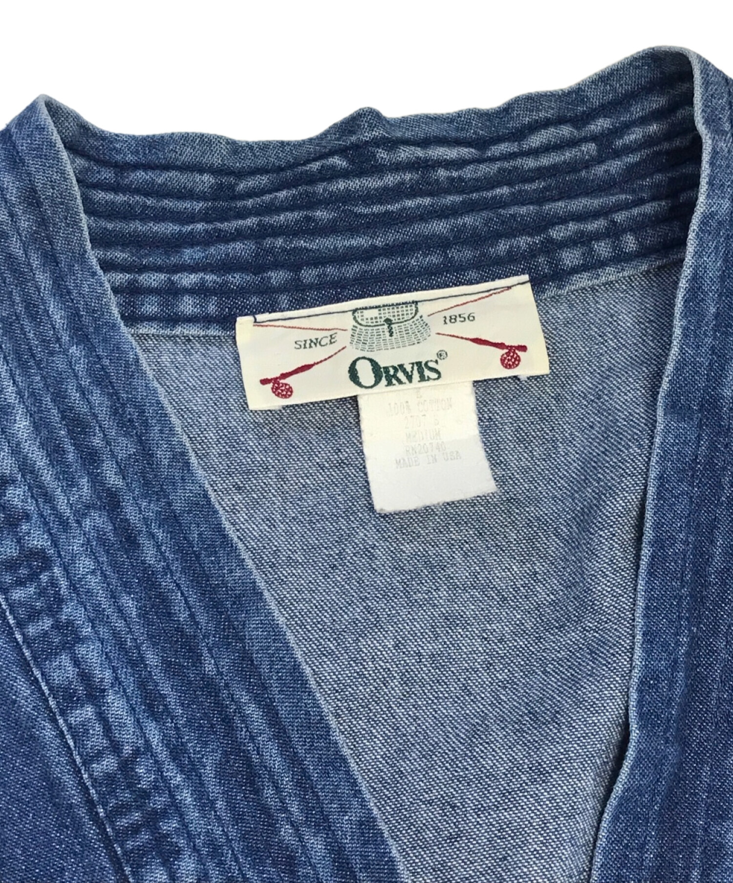 中古・古着通販】orvis (オービス) ノーカラーデニムジャケット