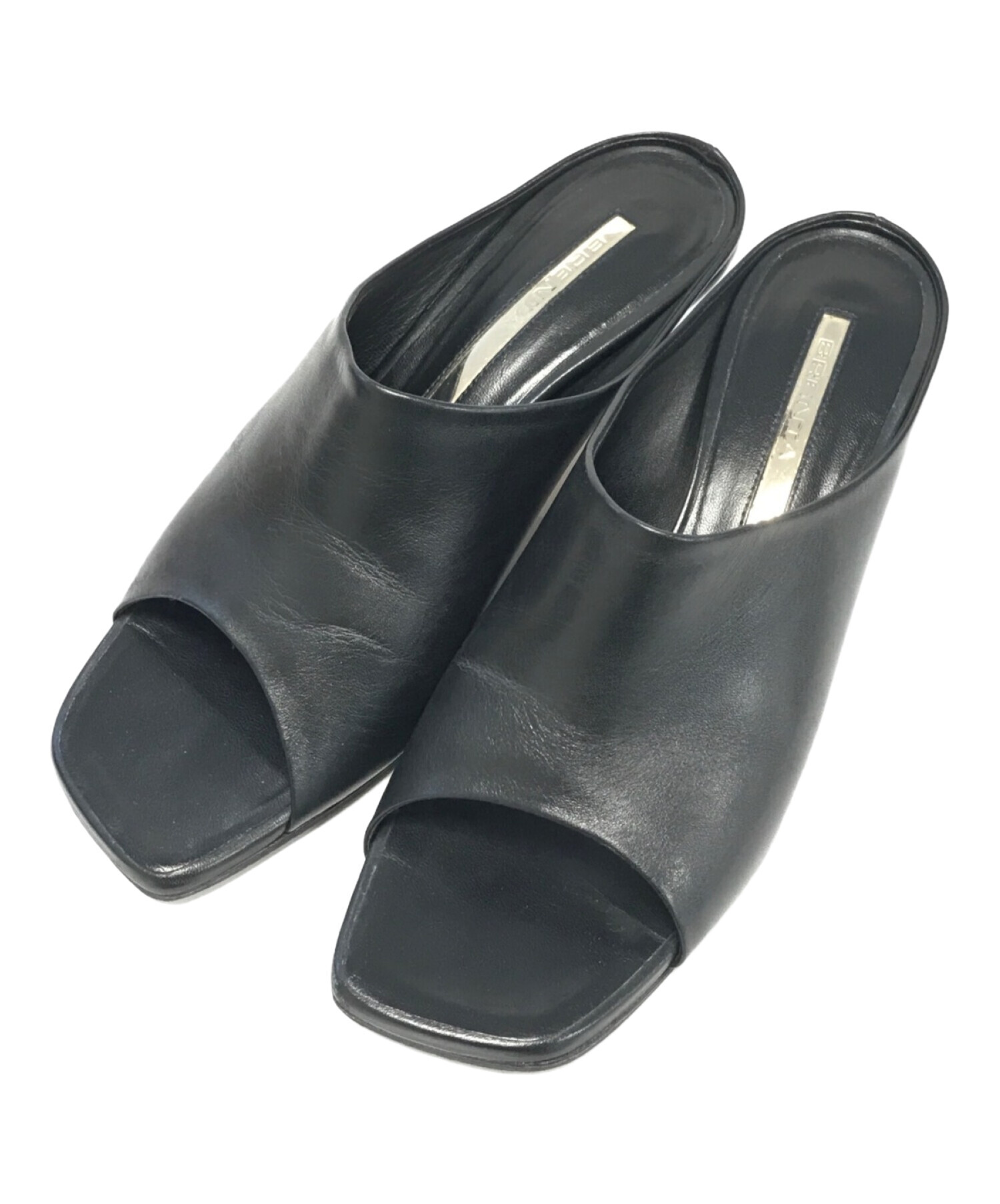 中古・古着通販】Brenta (ブレンタ) スクエアトゥミュール ブラック