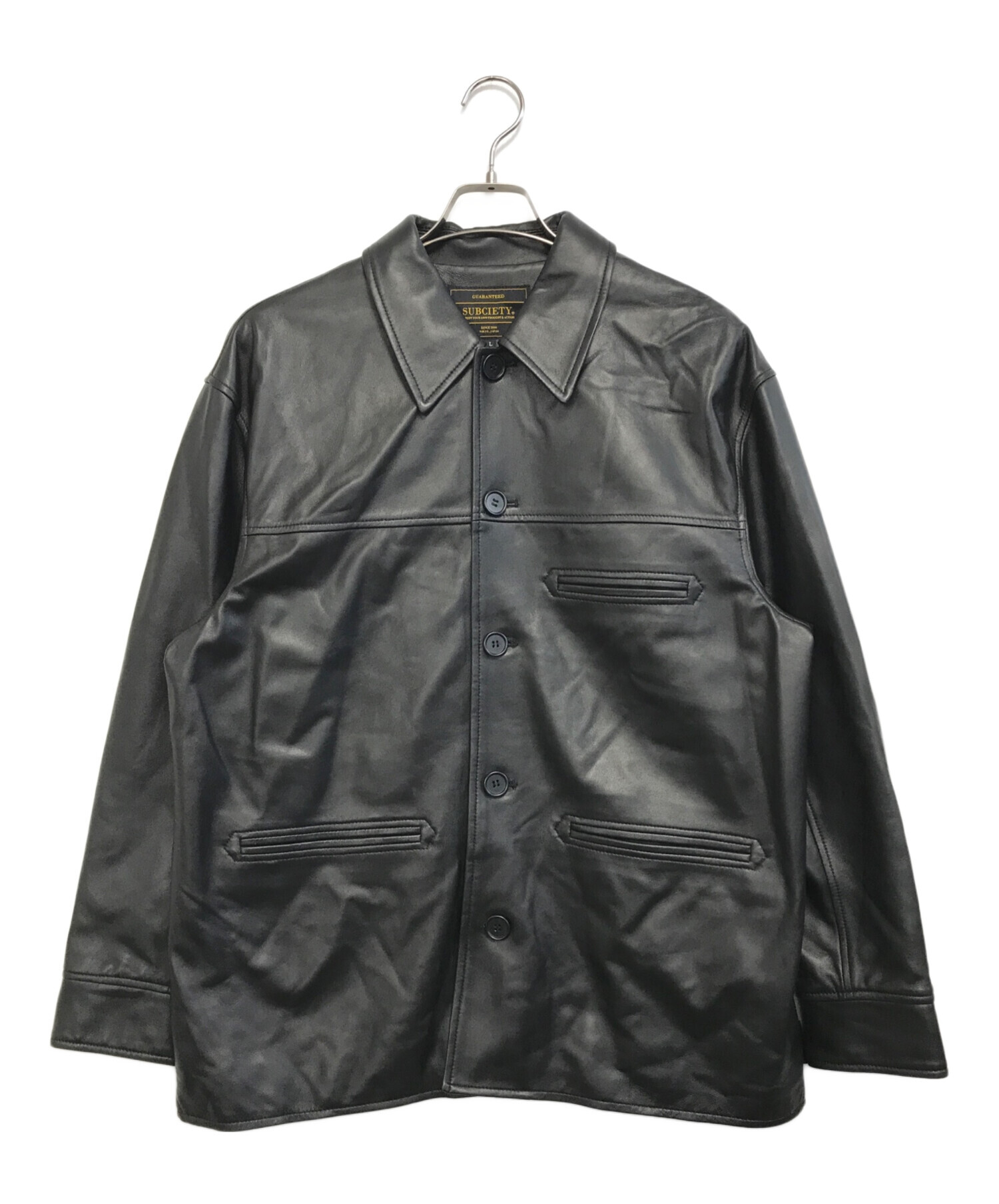 中古・古着通販】SUBCIETY (サブサエティ) LAMB LEATHER CAR COAT 