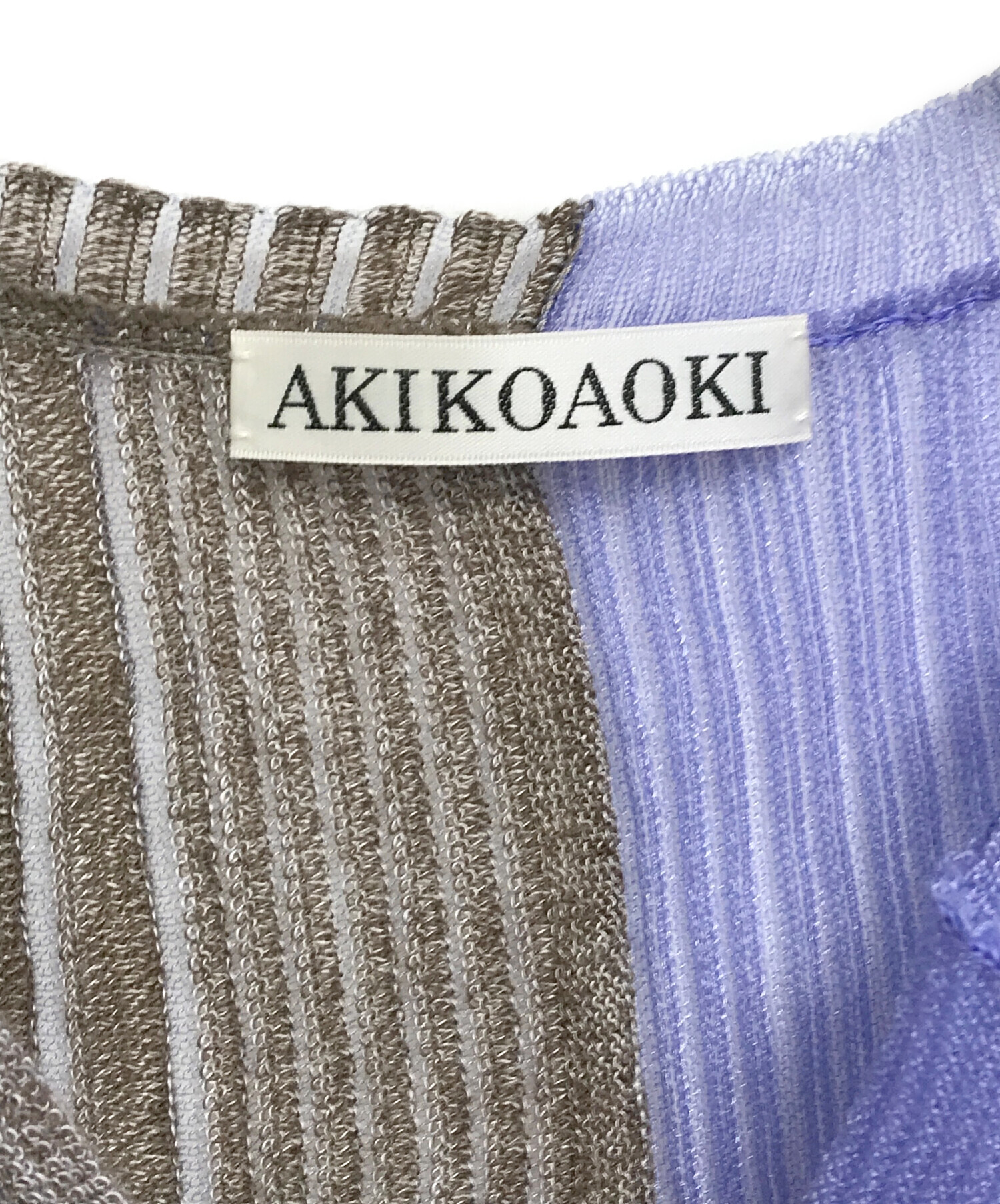 AKIKOAOKI アキコアオキ バイカラーカーディガン 中古・古着通販】AKIKOAOKI (アキコアオキ) シースルーカーディガン