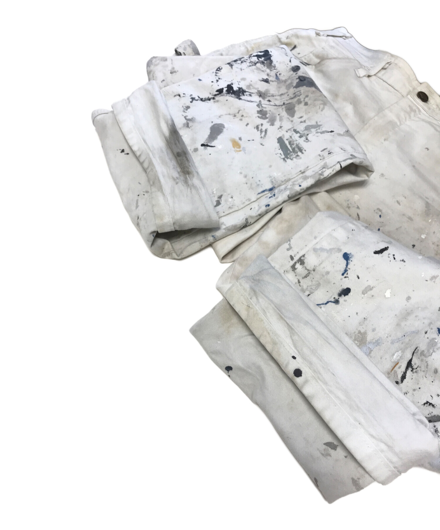 s*u様 ディッキーズ　雰囲気抜群　ボトムス　ペインターパンツ　古着　ホワイト 古着 ディッキーズ Dickies ホワイトデニム ペインターパンツ