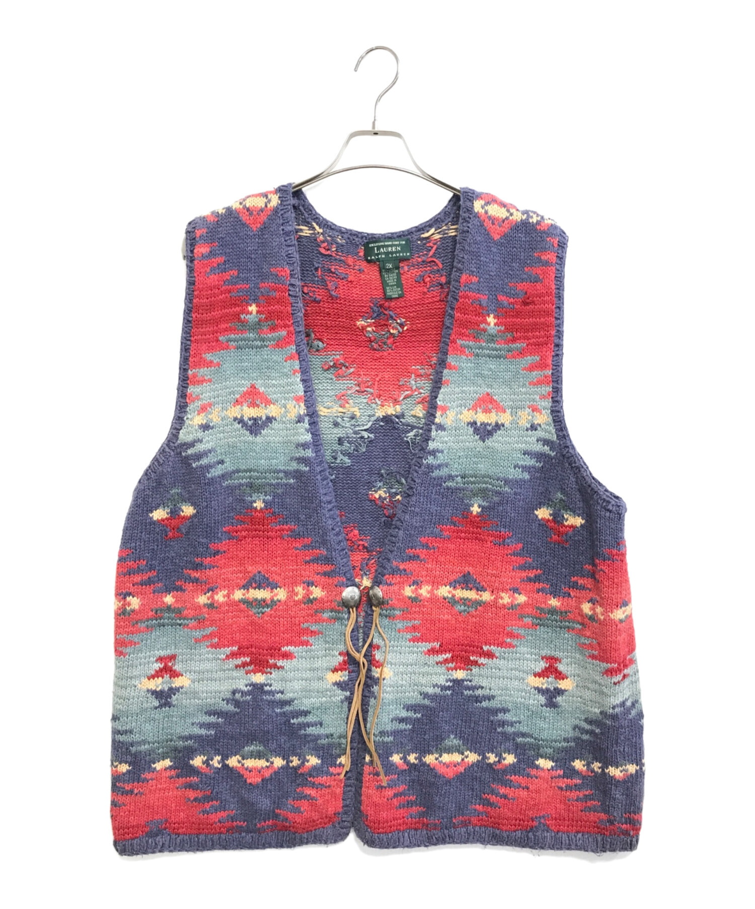 RRL Ralph Lauren 総柄ニットベスト 中古・古着通販】LAUREN RALPH LAUREN (ローレンラルフローレン