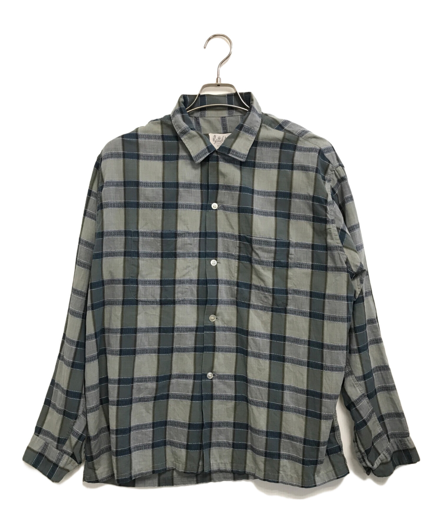 中古・古着通販】VINTAGE (ヴィンテージ) チェックシャツ グレー 