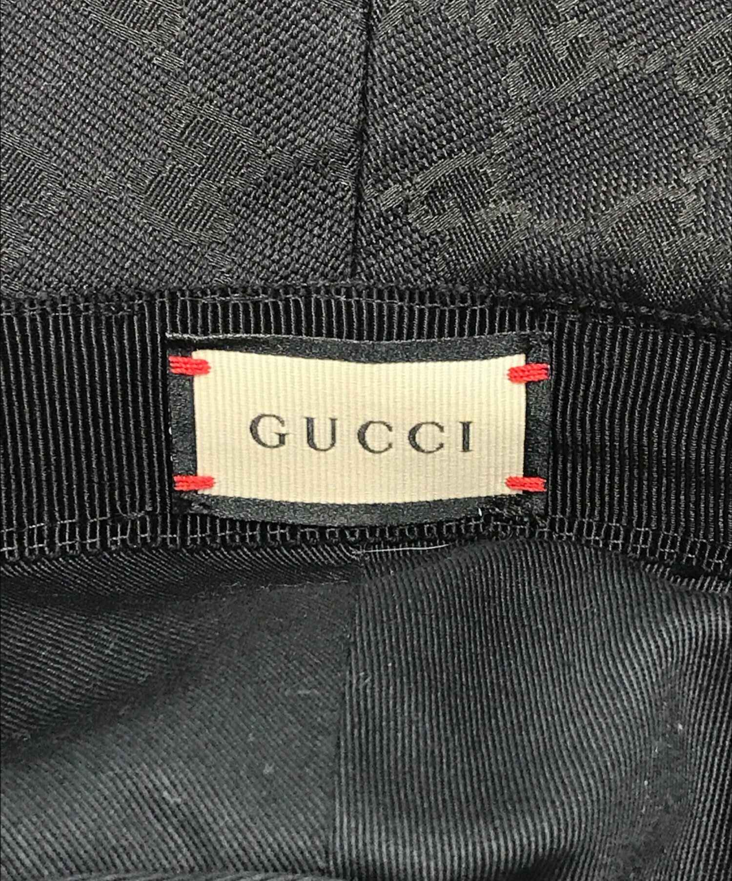 中古・古着通販】GUCCI (グッチ) GG柄バケットハット ブラック