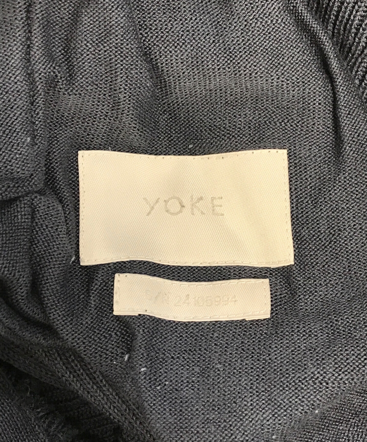中古・古着通販】YOKE (ヨーク) RIB KNITTED TROUSERS グレー サイズ:2