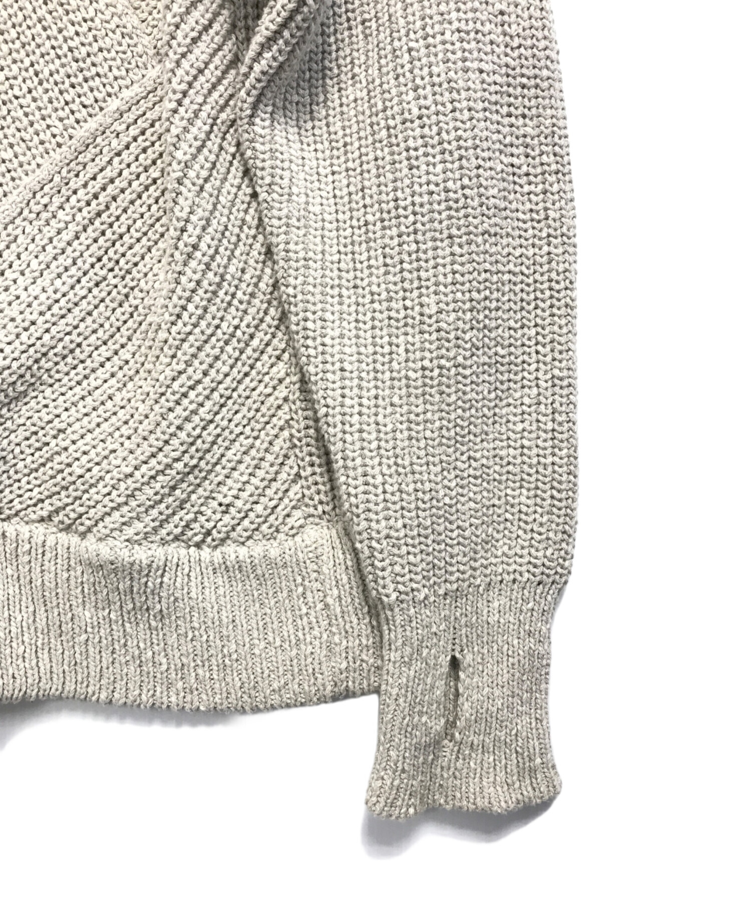 中古・古着通販】NULLUS (ヌールス) DECONSTRUCTED SWEATER グレージュ