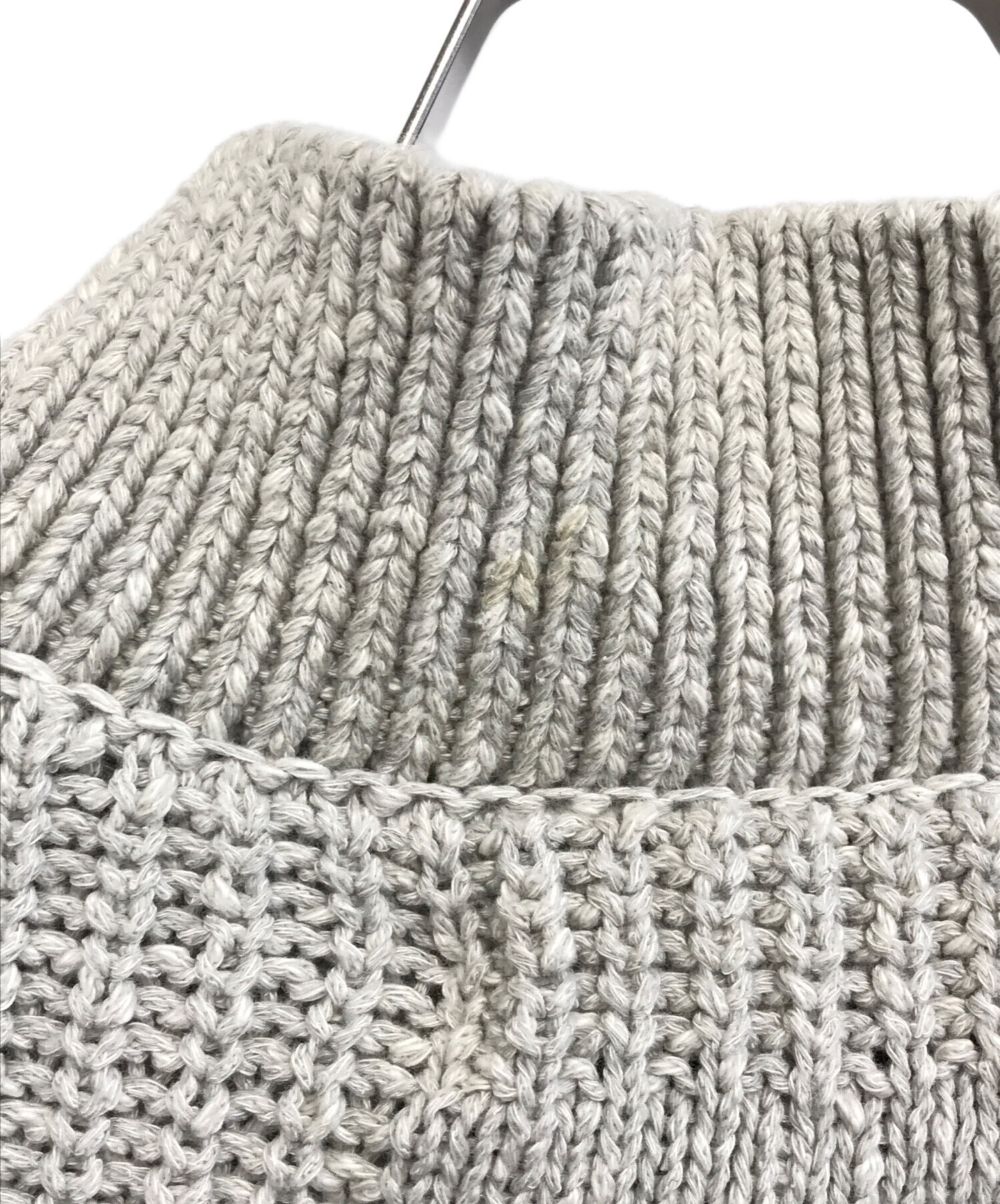 中古・古着通販】NULLUS (ヌールス) DECONSTRUCTED SWEATER グレージュ