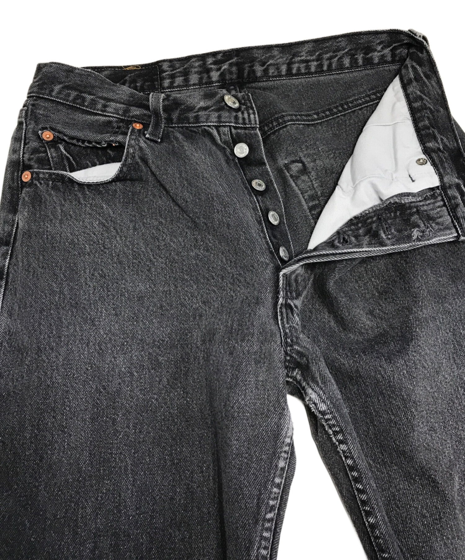 中古・古着通販】LEVI'S (リーバイス) 後染めブラックデニム ブラック