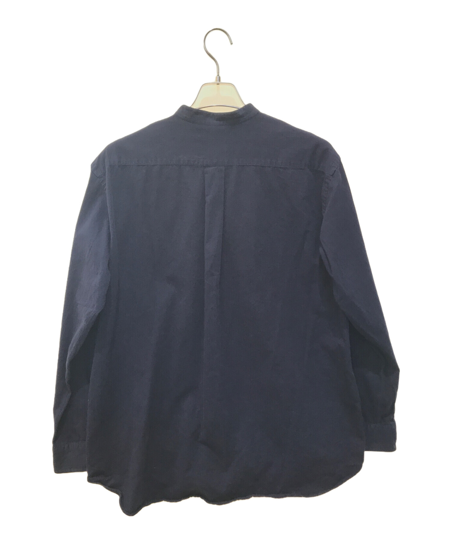 【DANTON 】ノーカラーシャツ ネイビー サイズ44 DANTON ノーカラーシャツ ネイビー DANTON 】ノーカラーシャツ