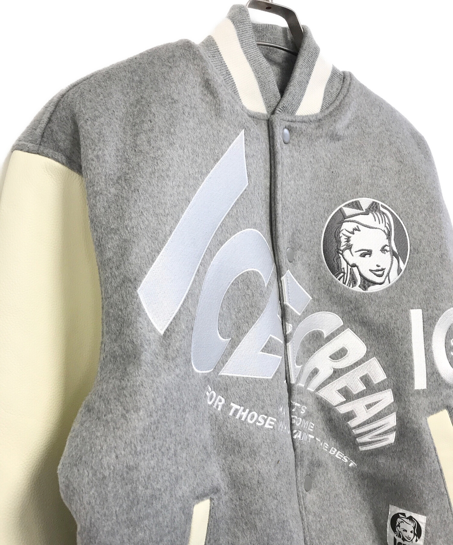中古・古着通販】Ice Cream (アイスクリーム) VARSITY JACKET グレー